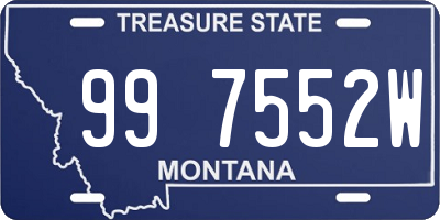 MT license plate 997552W