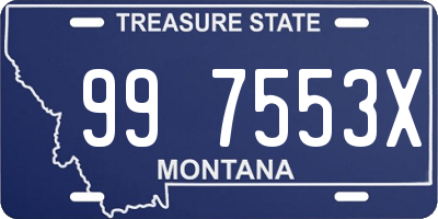 MT license plate 997553X
