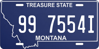 MT license plate 997554I