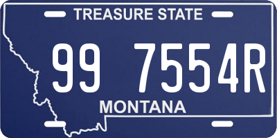 MT license plate 997554R