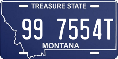 MT license plate 997554T