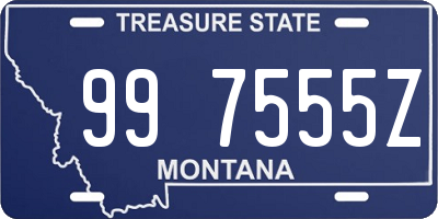 MT license plate 997555Z