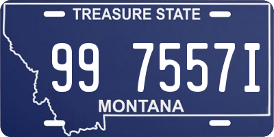 MT license plate 997557I