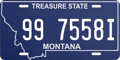 MT license plate 997558I