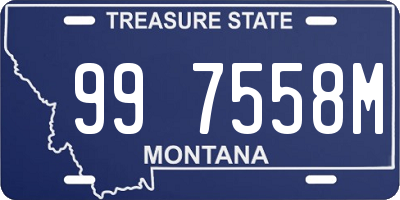 MT license plate 997558M