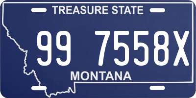 MT license plate 997558X