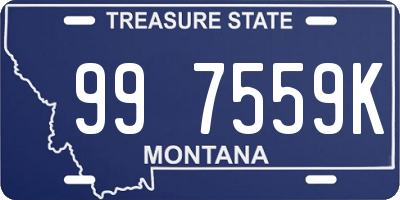 MT license plate 997559K