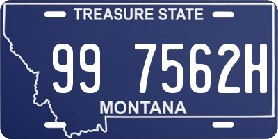 MT license plate 997562H