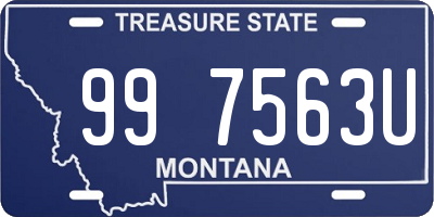 MT license plate 997563U