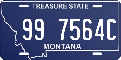 MT license plate 997564C