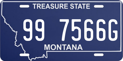 MT license plate 997566G