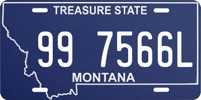 MT license plate 997566L