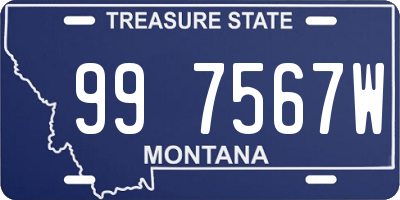 MT license plate 997567W