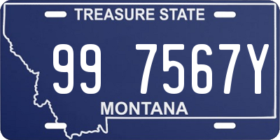 MT license plate 997567Y