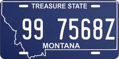 MT license plate 997568Z