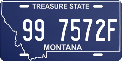 MT license plate 997572F