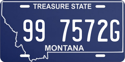 MT license plate 997572G