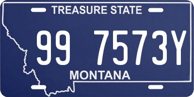 MT license plate 997573Y