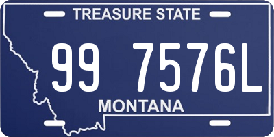 MT license plate 997576L