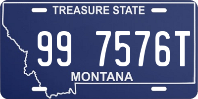 MT license plate 997576T