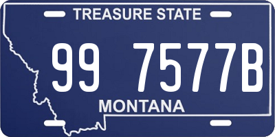 MT license plate 997577B