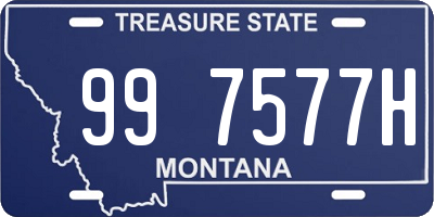 MT license plate 997577H