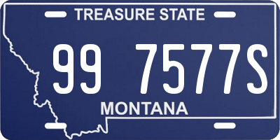 MT license plate 997577S