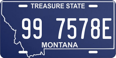 MT license plate 997578E