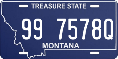 MT license plate 997578Q