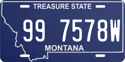 MT license plate 997578W