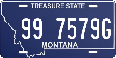 MT license plate 997579G