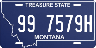 MT license plate 997579H