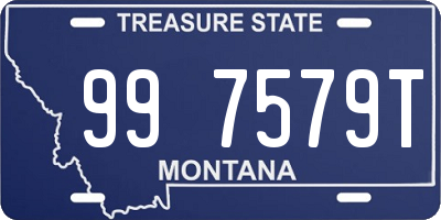 MT license plate 997579T