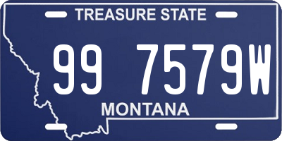 MT license plate 997579W