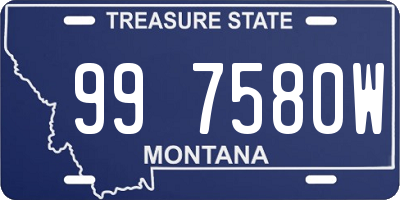 MT license plate 997580W