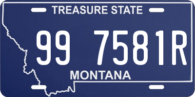 MT license plate 997581R