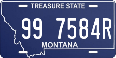 MT license plate 997584R