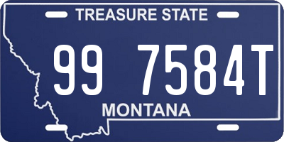 MT license plate 997584T