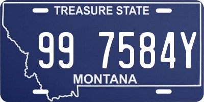 MT license plate 997584Y