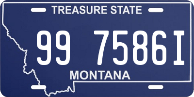 MT license plate 997586I