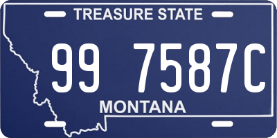 MT license plate 997587C