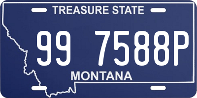 MT license plate 997588P