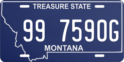 MT license plate 997590G