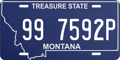 MT license plate 997592P