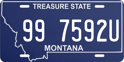 MT license plate 997592U