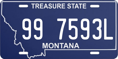 MT license plate 997593L