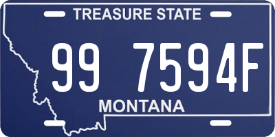 MT license plate 997594F