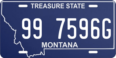 MT license plate 997596G