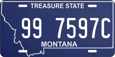 MT license plate 997597C