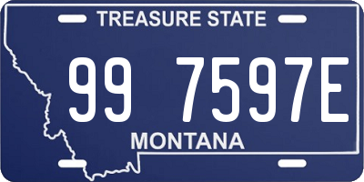 MT license plate 997597E